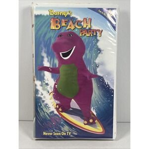 Barney's Beach Party VHS Tape Clamshell Case - TESTED
